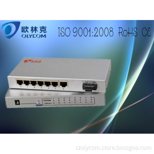 10/100m 1 Fiber + 7 Rj 45 Fiber Switch (TA717-FE/S20)